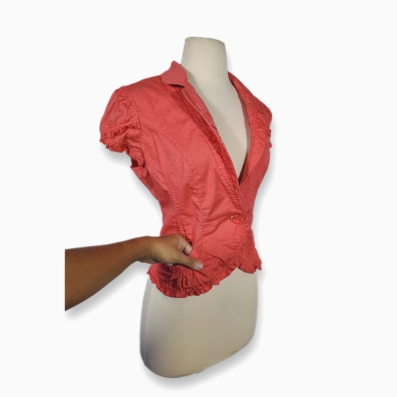 Women Business Casual Blazer Jackets Button Stretch Blazer Collar Suit Jacket-M - Picture 7 of 15